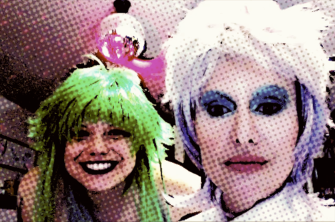 Wanda and I doing makeup test.